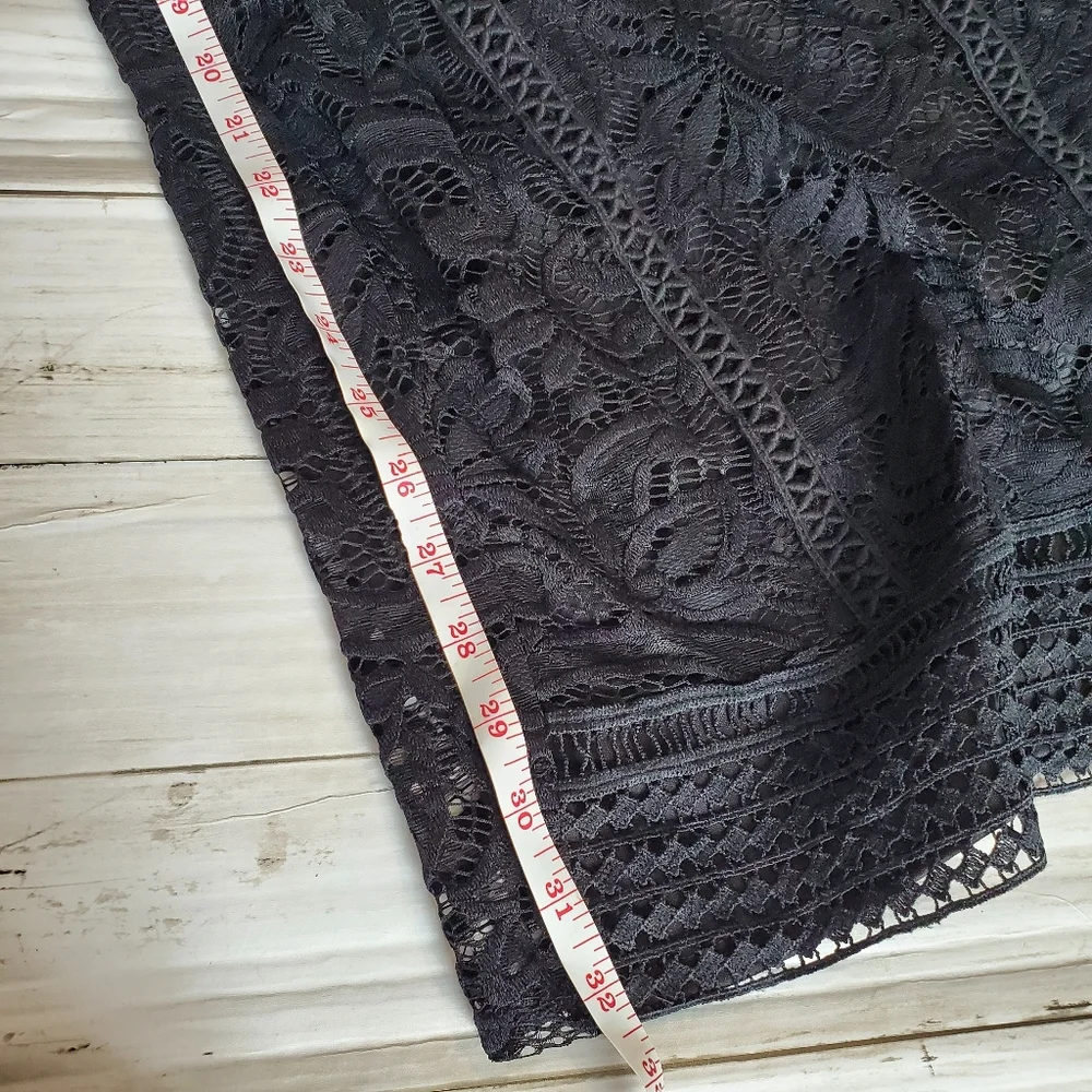 Nwt topshop little black dress lace mini high neck lace size‎ 4